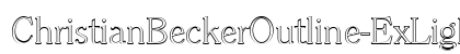 ChristianBeckerOutline-ExLight Regular Preview