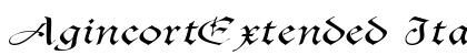 AgincortExtended Italics font free download