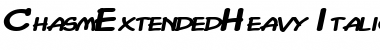 Download ChasmExtendedHeavy Font