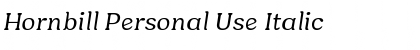 Hornbill Personal Use Italic