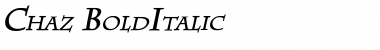 Chaz BoldItalic Font