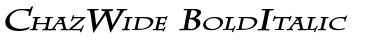 ChazWide BoldItalic Font