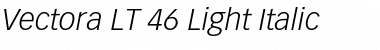 Vectora LT Light Italic Font