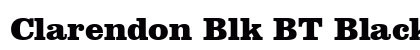 Clarendon Blk BT Black font free download