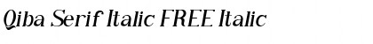 Qiba Serif Italic FREE Font