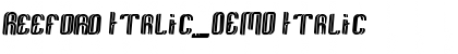 Reeford Italic_DEMO Italic Font