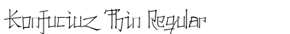Konfuciuz Thin Regular font free download