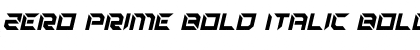Zero Prime Bold Italic Bold Italic