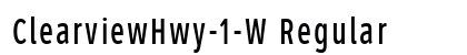 ClearviewHwy-1-W Regular Font ClearviewHwy-1-W Regular Font Preview