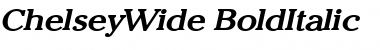ChelseyWide BoldItalic Font