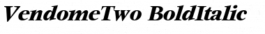 VendomeTwo BoldItalic Font