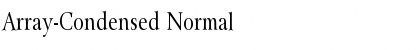 Array-Condensed Normal Font