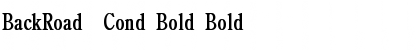 BackRoad  Cond Bold Font