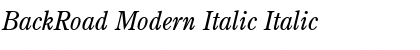 BackRoad Modern Italic Font