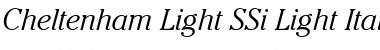 Cheltenham Light SSi Light Italic Font