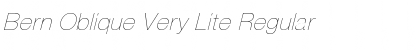 Bern Oblique Very Lite Font