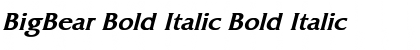 BigBear Bold Italic Font