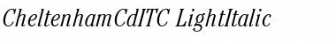 CheltenhamCdITC Light Italic