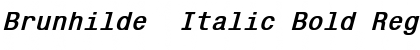 Brunhilde  Italic Bold Regular Font