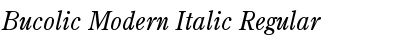 Bucolic Modern Italic Regular Font