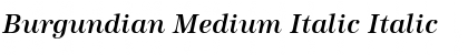Burgundian Medium Italic Font