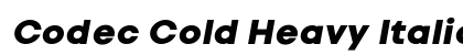 Codec Cold Heavy Italic Preview