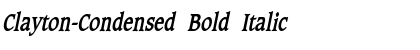 Clayton-Condensed Bold Italic Font