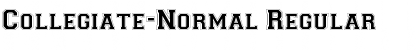 Collegiate-Normal Regular Font