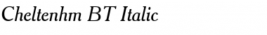 Cheltenhm BT Italic Font