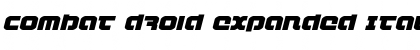 Combat Droid Expanded Italic Font