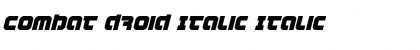Download Combat Droid Italic Font