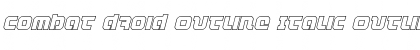 Download Combat Droid Outline Italic Font
