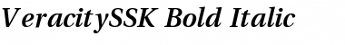 VeracitySSK Bold Italic Font