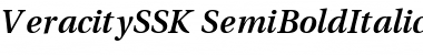 VeracitySSK SemiBoldItalic Font