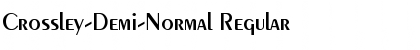 Crossley-Demi-Normal Regular Font