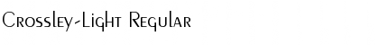 Crossley-Light Regular Font