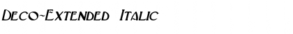 Deco-Extended Italic Font
