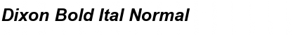 Dixon Bold Ital Normal Font