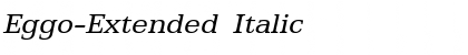 Eggo-Extended Italic Font
