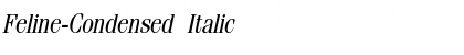 Feline-Condensed Italic Font