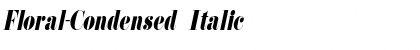 Floral-Condensed Italic Font