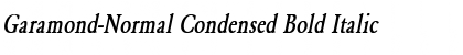 Garamond-Normal Condensed Bold Italic