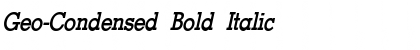 Geo-Condensed Bold Italic