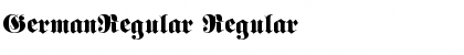 GermanRegular Regular Font