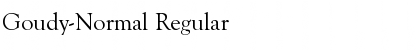 Goudy-Normal Regular Font