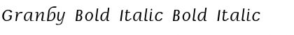 Granby Bold Italic Bold Italic Font