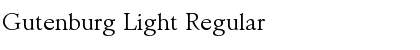 Gutenburg Light Regular Font