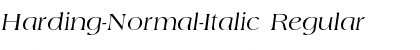 Harding-Normal-Italic Font
