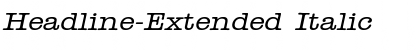 Headline-Extended Italic Font