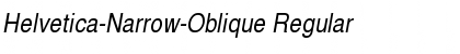 Helvetica-Narrow-Oblique Regular Font